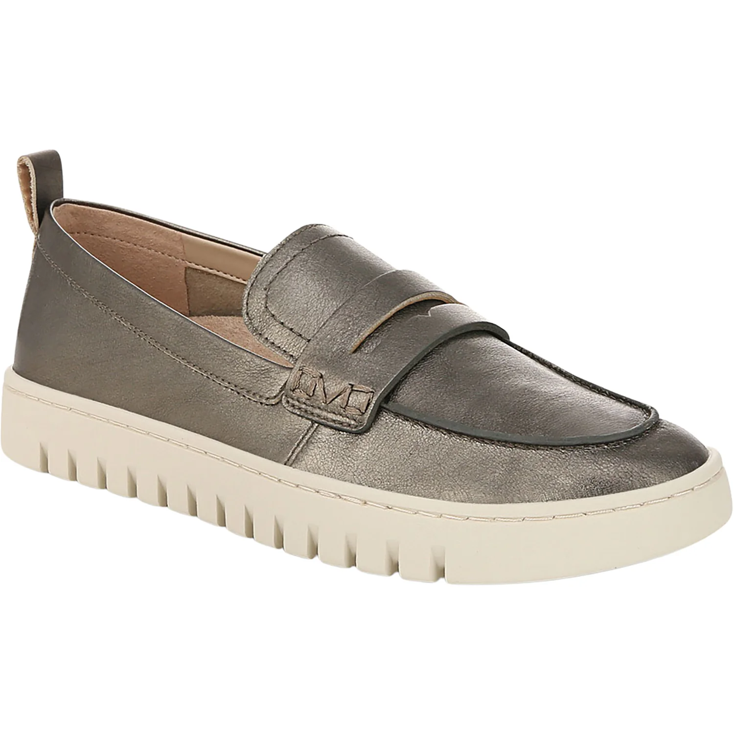 Vionic Uptown Women's Slip Ons Traditional Gunmetal Leather - Image 5
