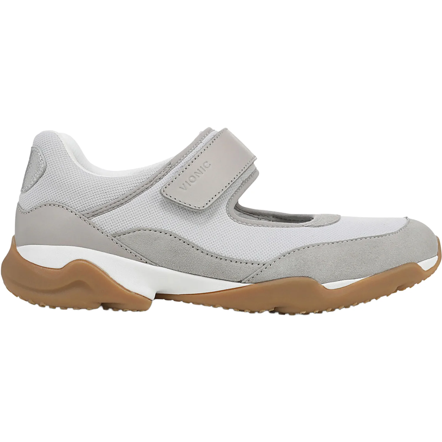 Vionic Walk Slim Giselle Women's Mary Jane Sporty Vapor Grey/Silver