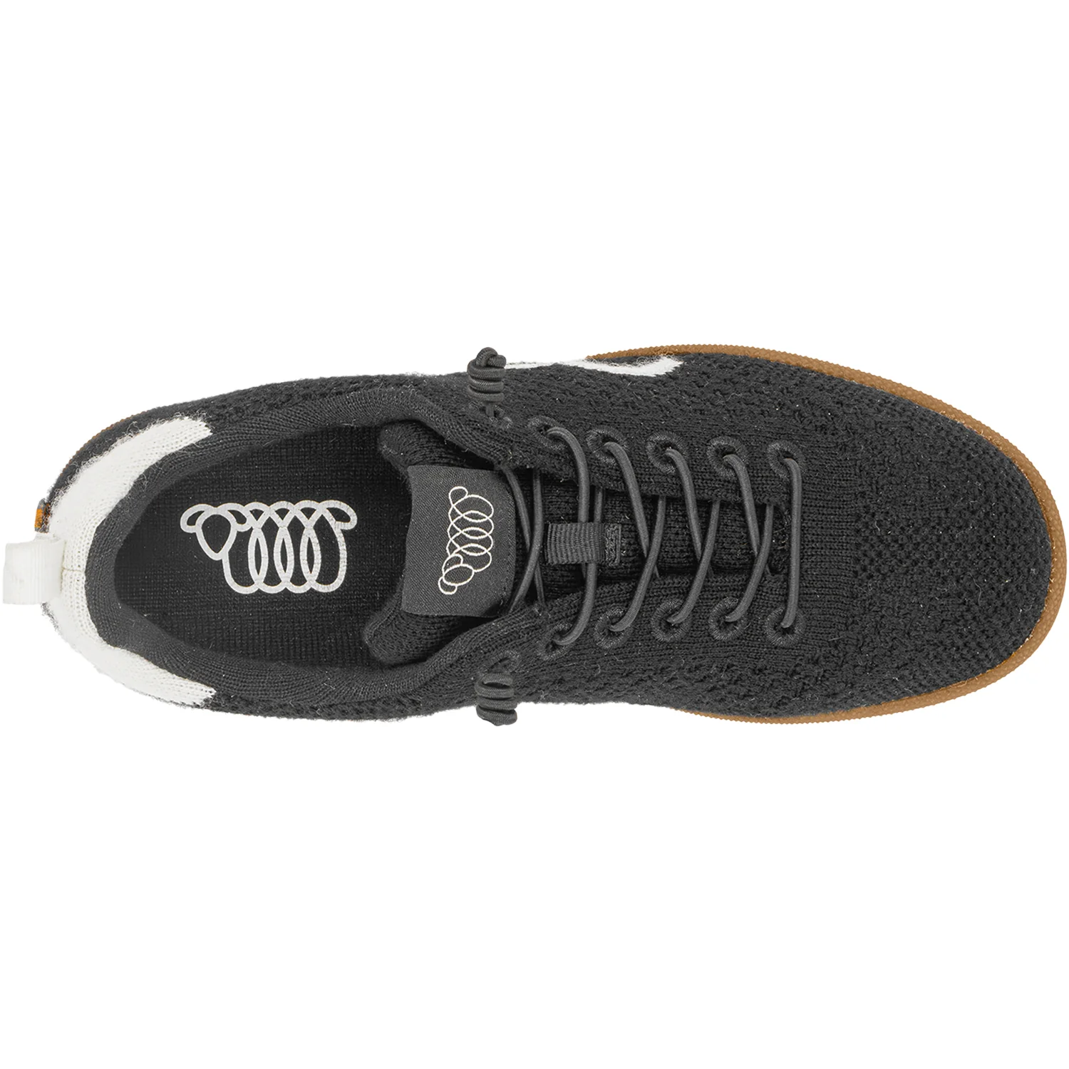 Woolloomooloo Engadine Merino Wool Unisex Sporty Lace Up Shoes Jet - Image 2