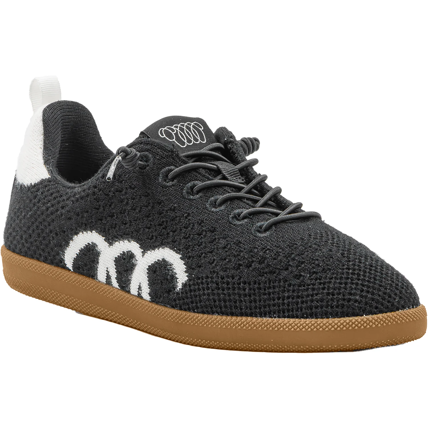 Woolloomooloo Engadine Merino Wool Unisex Sporty Lace Up Shoes Jet - Image 4