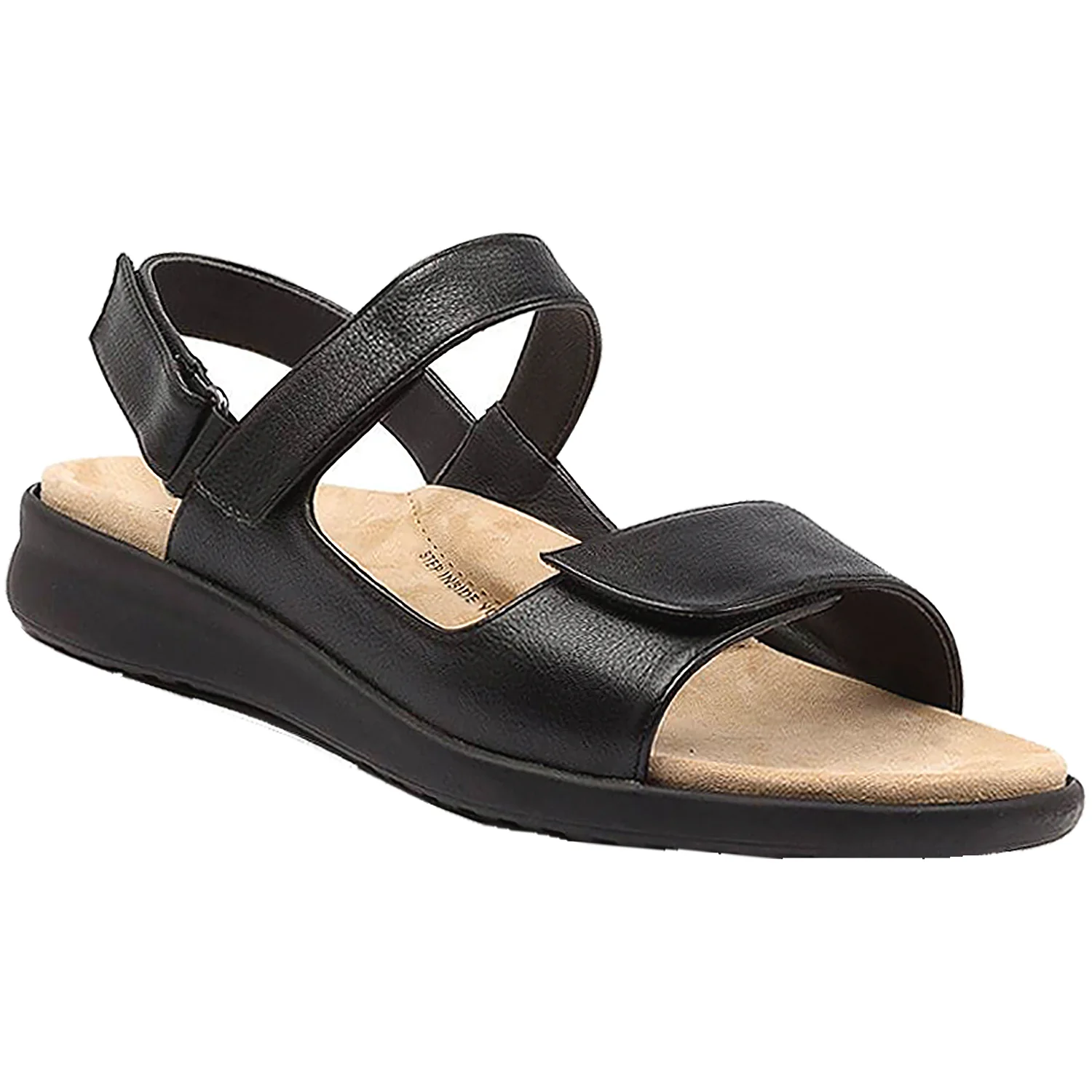 Ziera Benji Women's Backstrap Sandals Black Leather - Image 2