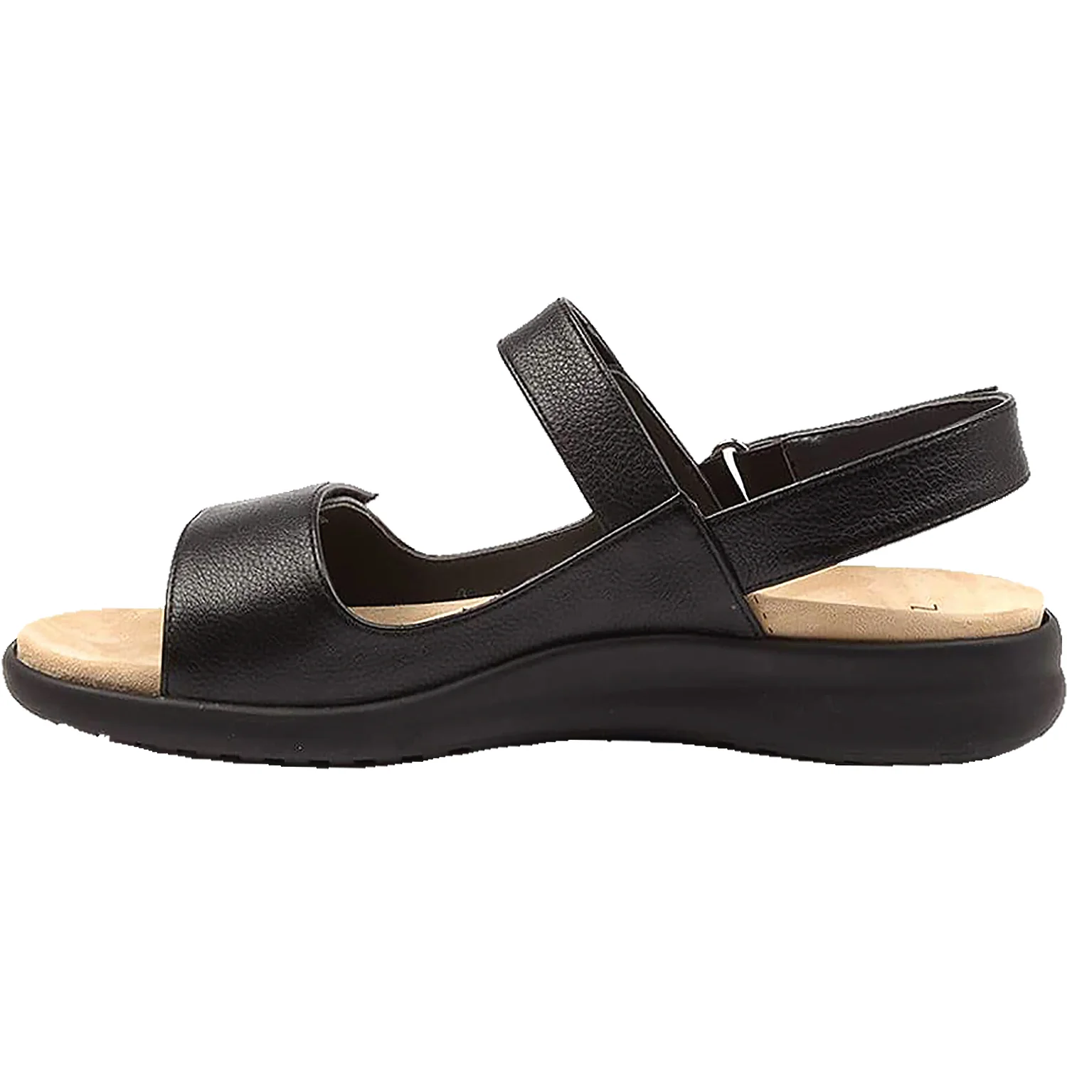 Ziera Benji Women's Backstrap Sandals Black Leather - Image 3