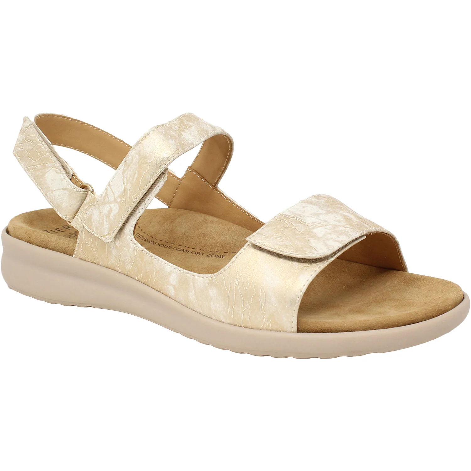 Ziera Benji Women's Sandals Smudge Metal/Almond Leather