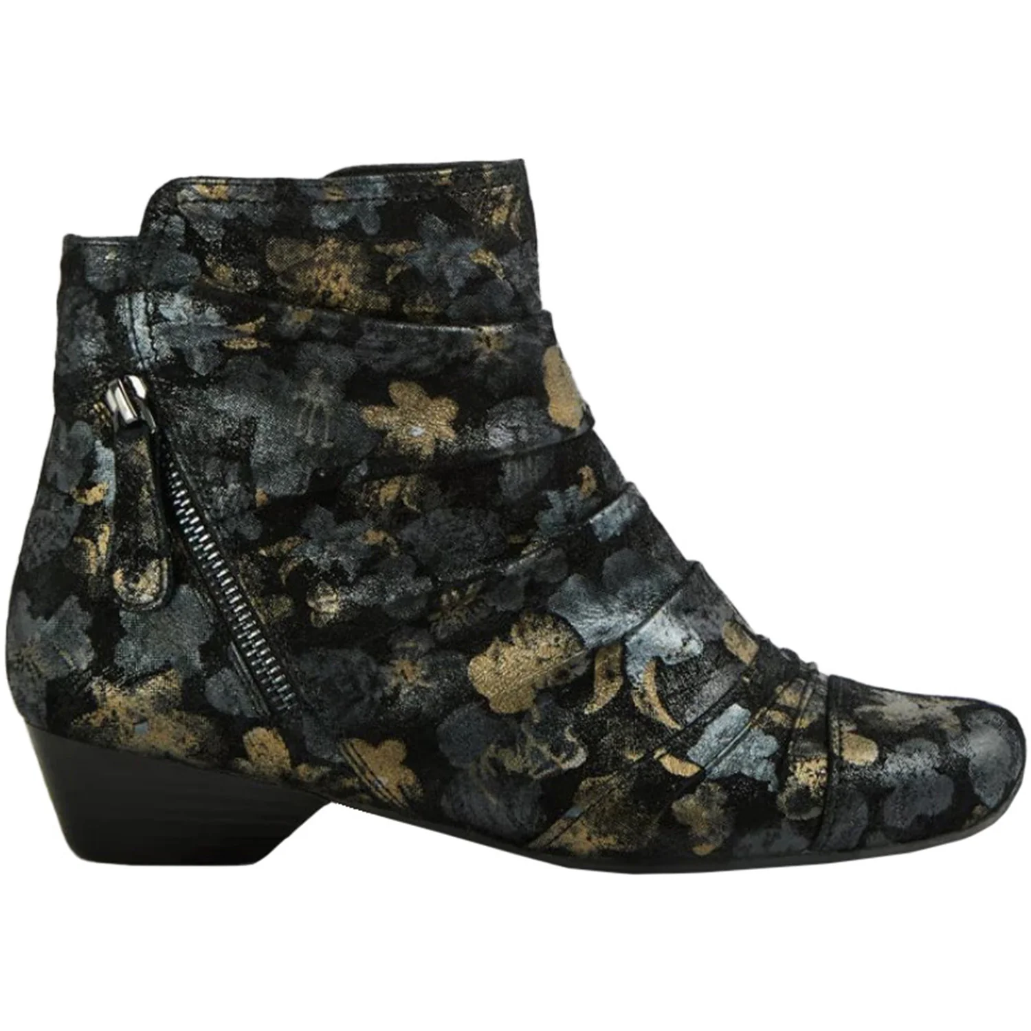 Ziera Camryn Wide Women's Boots Black Metal Suede