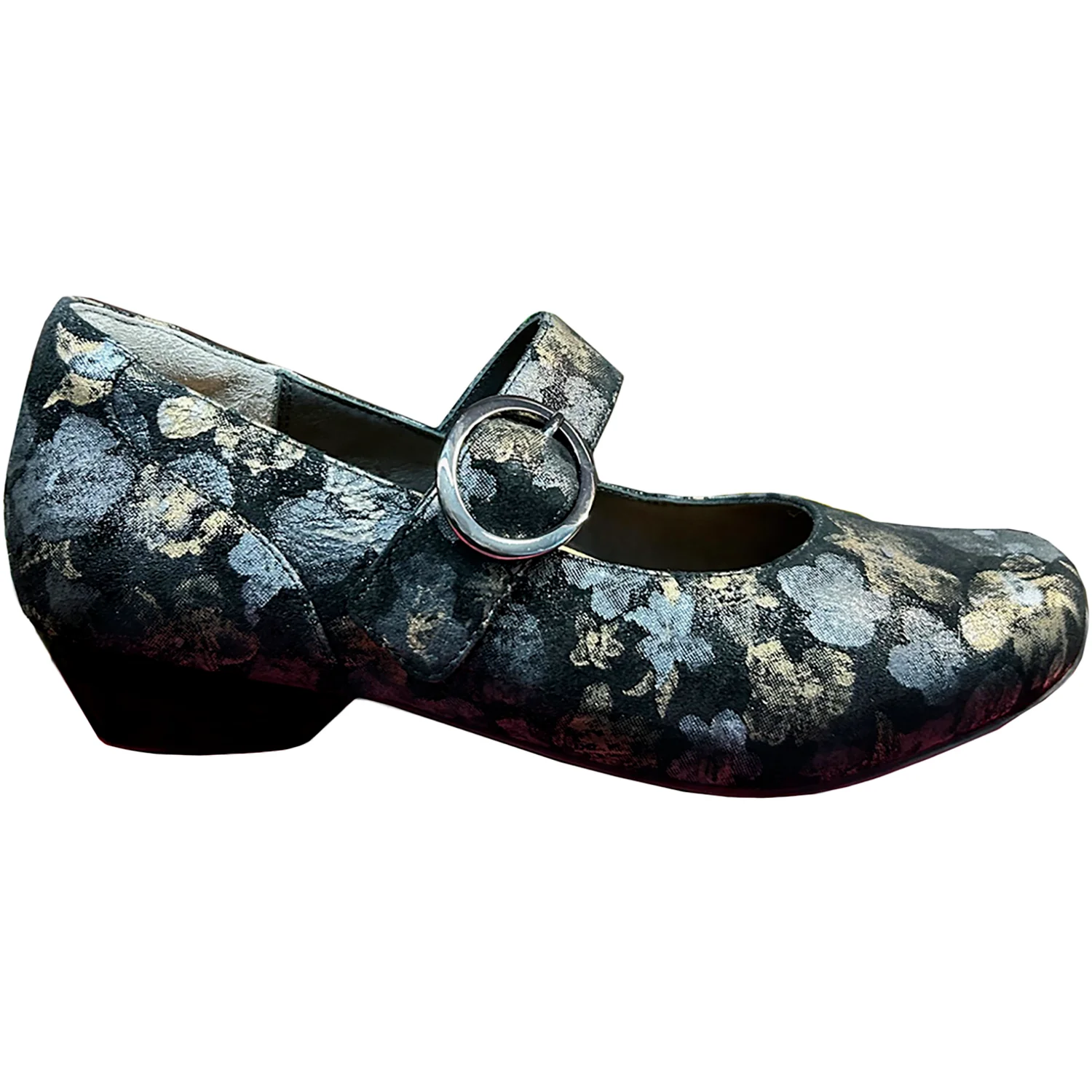 Ziera Candy Women's Dressy Mary Janes Black Metal Suede