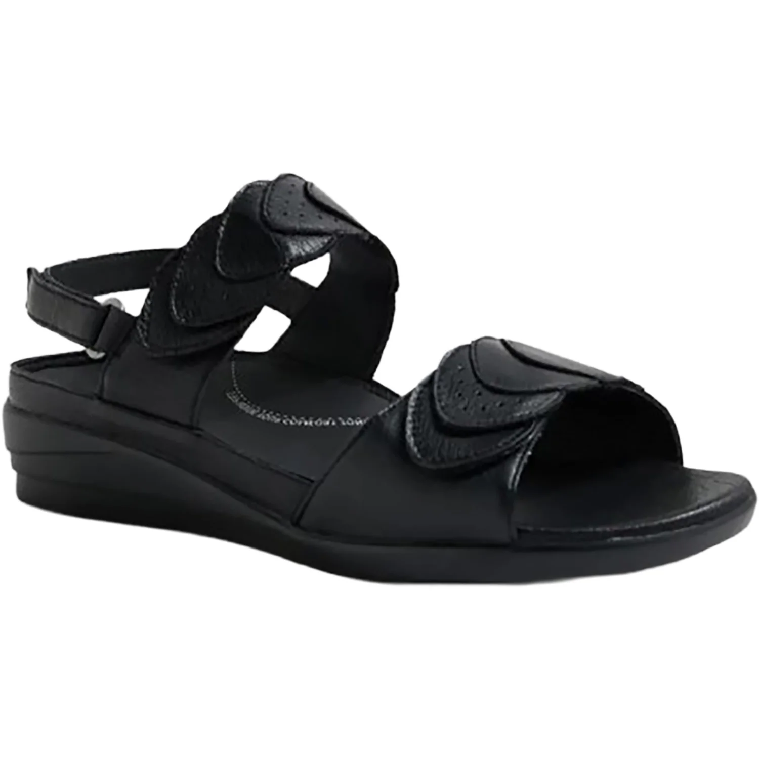 Ziera Dimone Women's Sandals Black Leather - Image 2