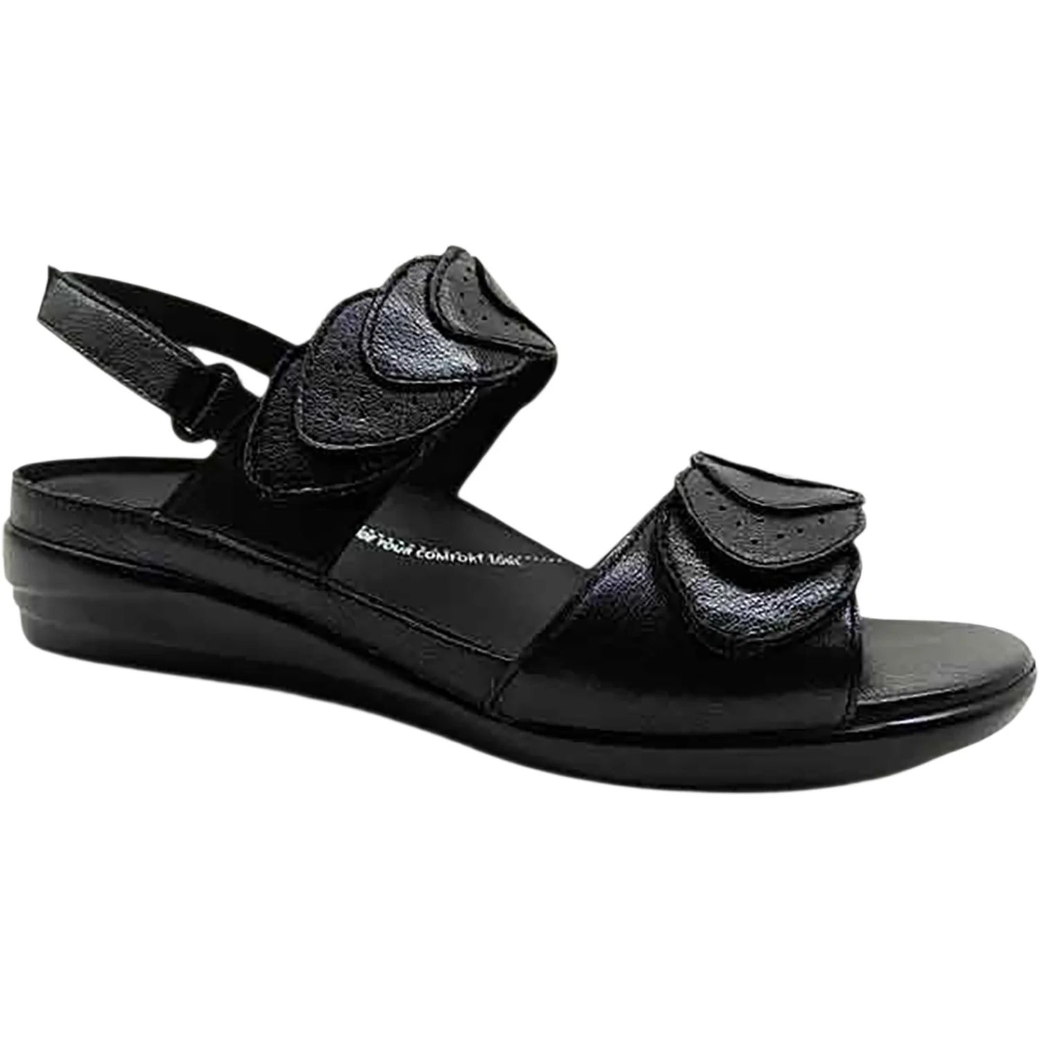Ziera Dimone Women's Sandals Black Leather - Image 3