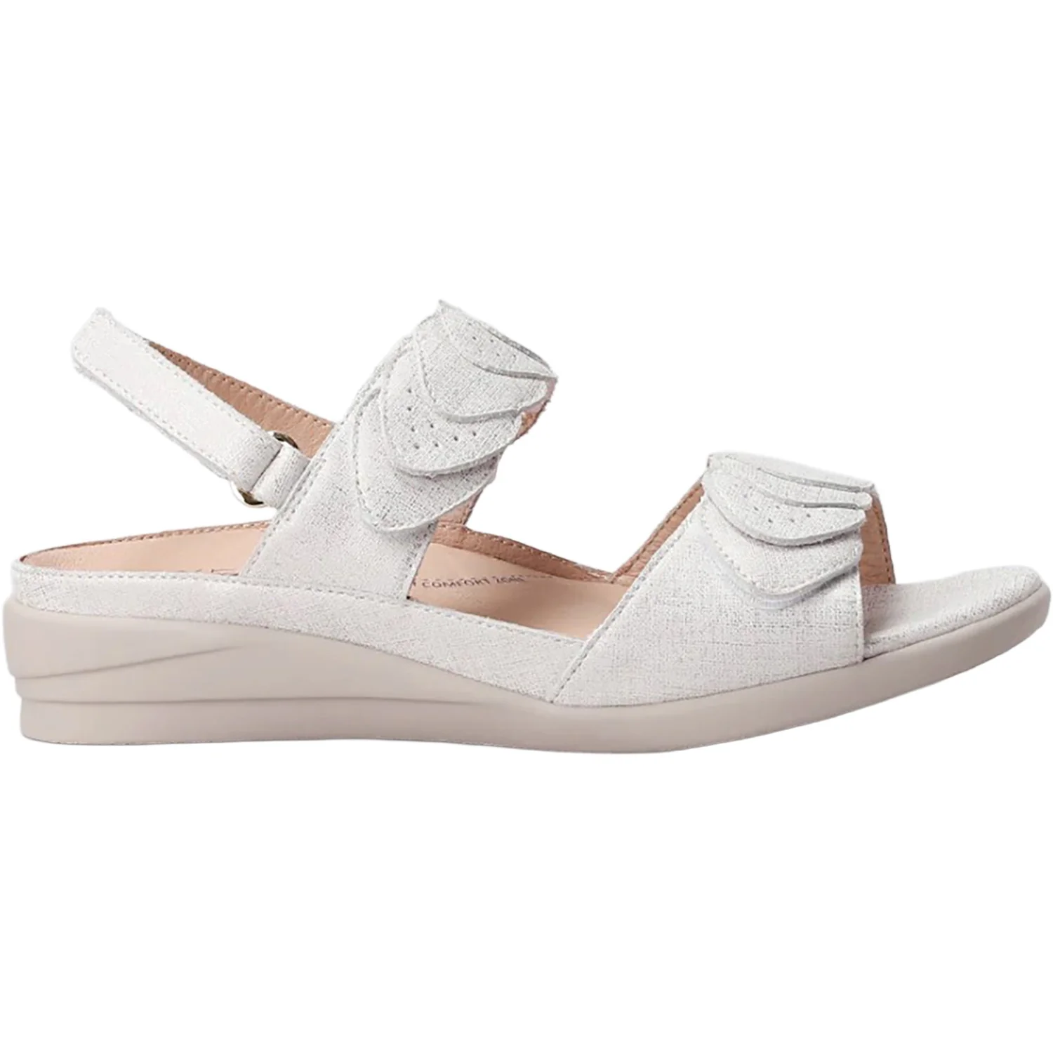 Ziera Dimone Women's Sandals Ivory/Gold Print Leather