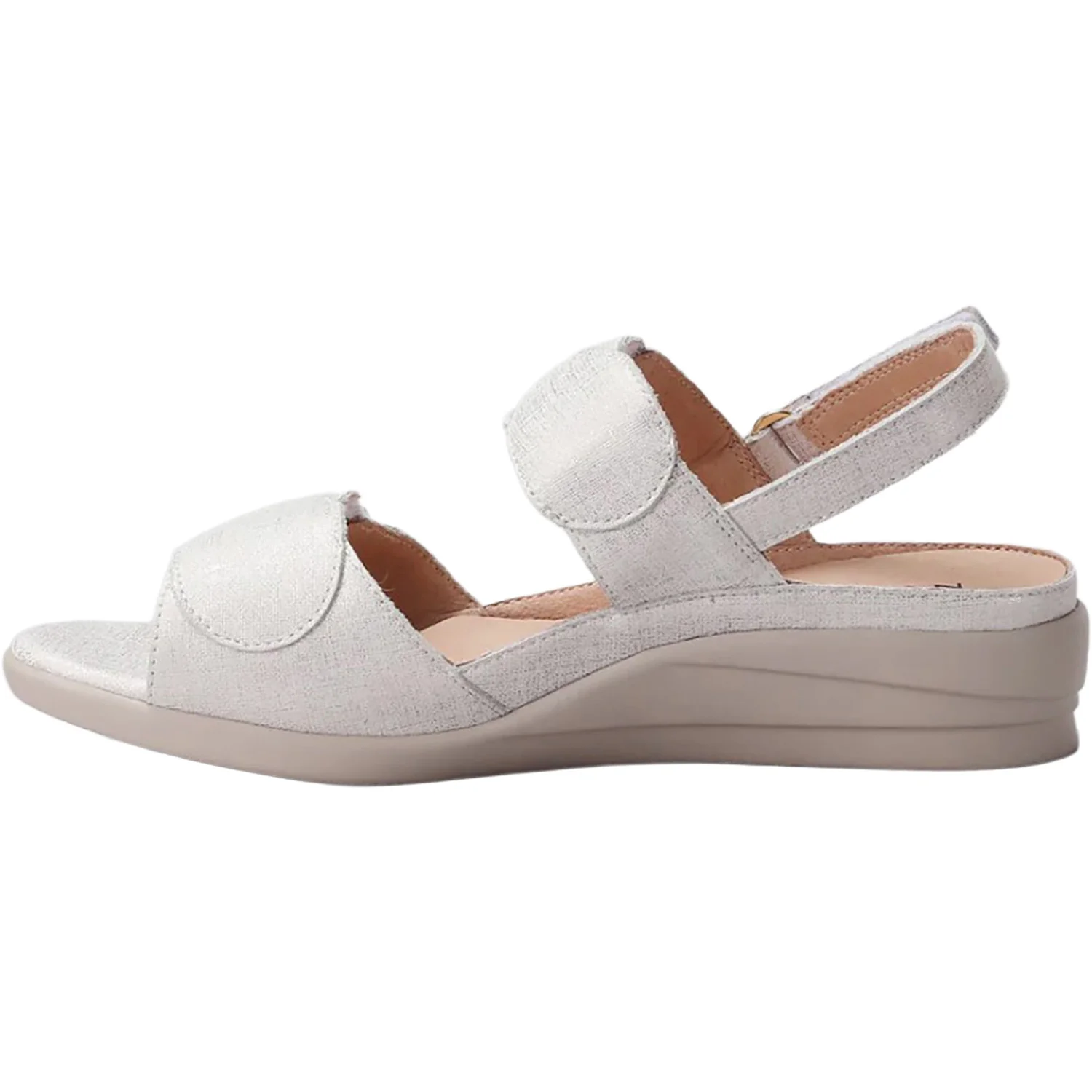 Ziera Dimone Women's Sandals Ivory/Gold Print Leather - Image 3