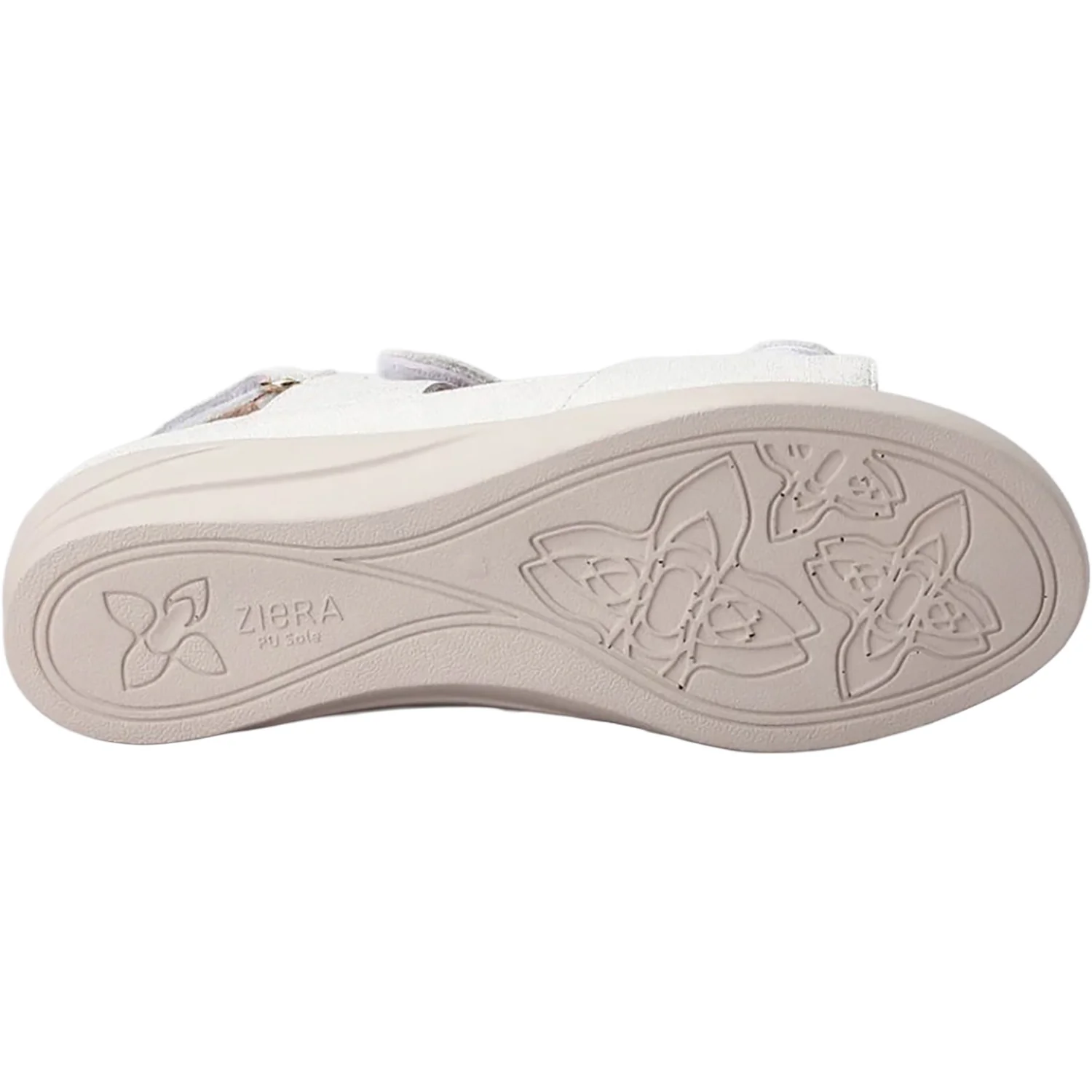 Ziera Dimone Women's Sandals Ivory/Gold Print Leather - Image 4