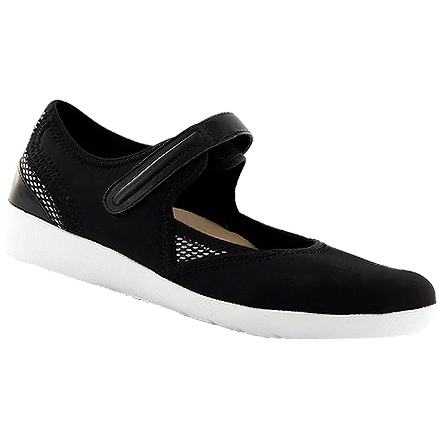 Ziera Ushery Women's Sporty Mary Janes Black Neoprene - Image 3
