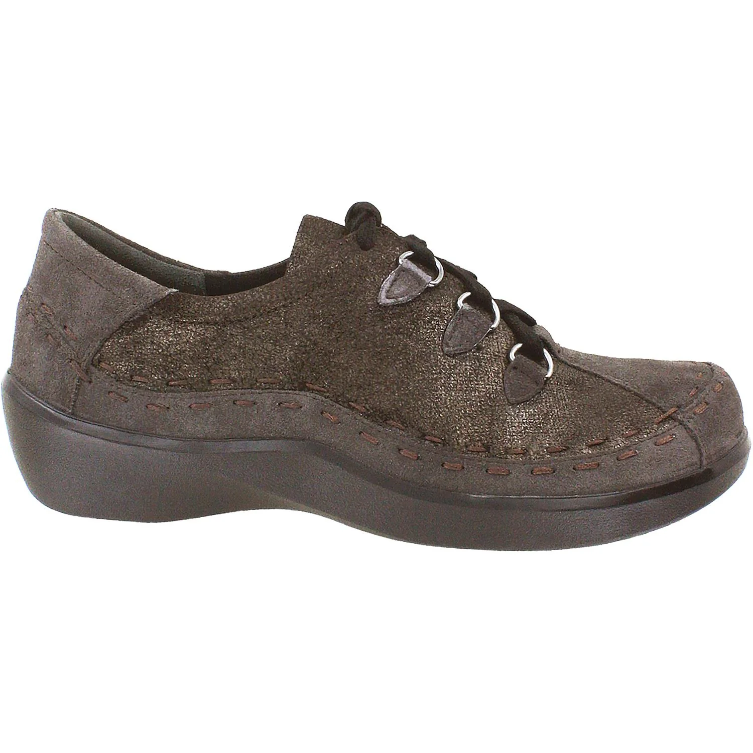 Ziera Allsorts Women's Walking Shoes Espresso Metallic Suede/Grig Nubuck