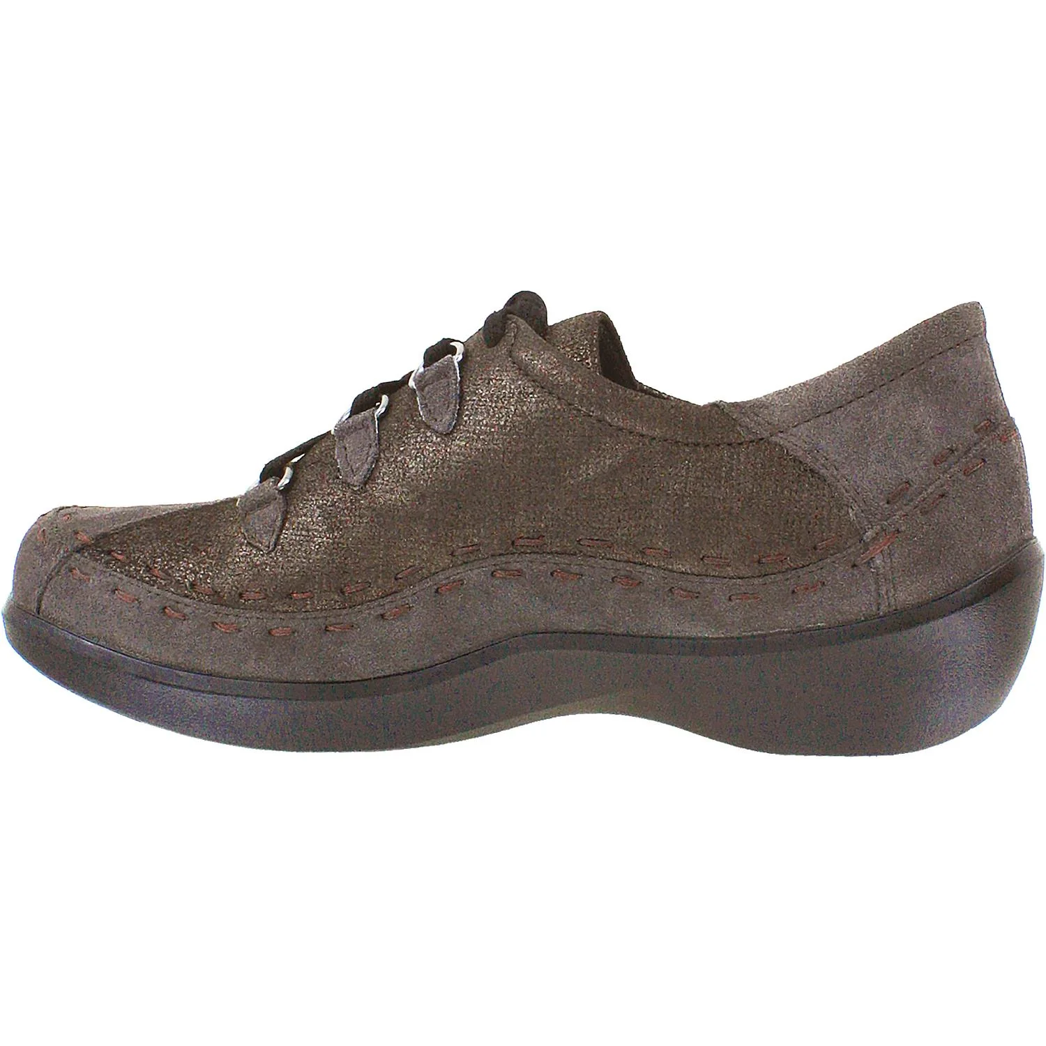 Ziera Allsorts Women's Walking Shoes Espresso Metallic Suede/Grig Nubuck - Image 3