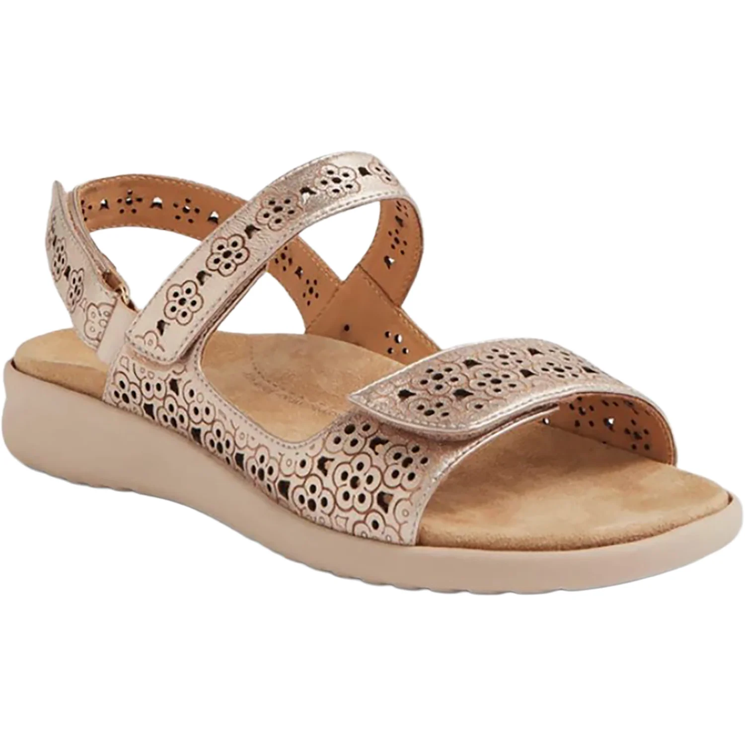 Ziera Belon Women's Sandals Champagne-Almond Leather - Image 2