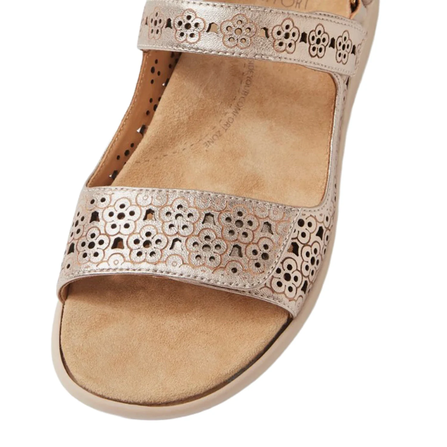 Ziera Belon Women's Sandals Champagne-Almond Leather - Image 4