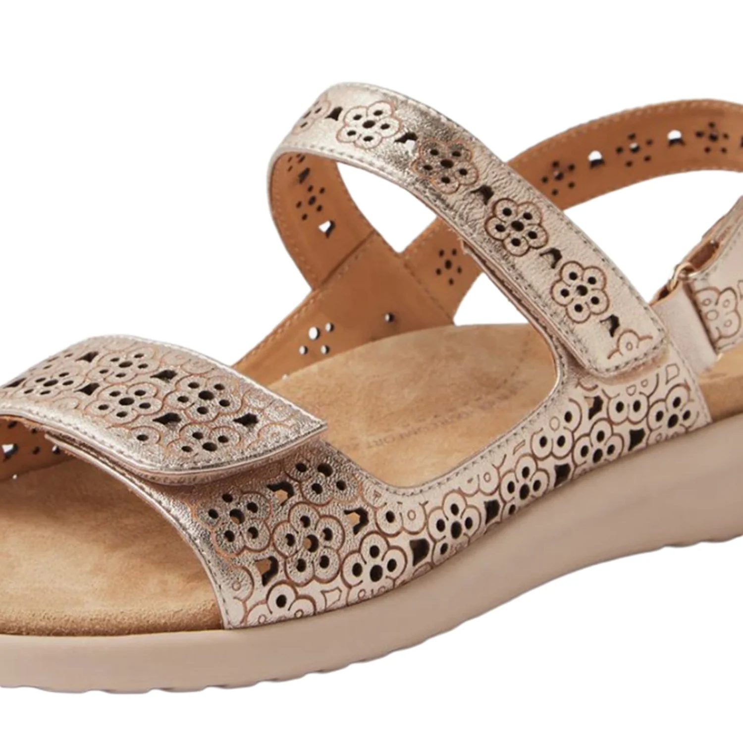 Ziera Belon Women's Sandals Champagne-Almond Leather - Image 5