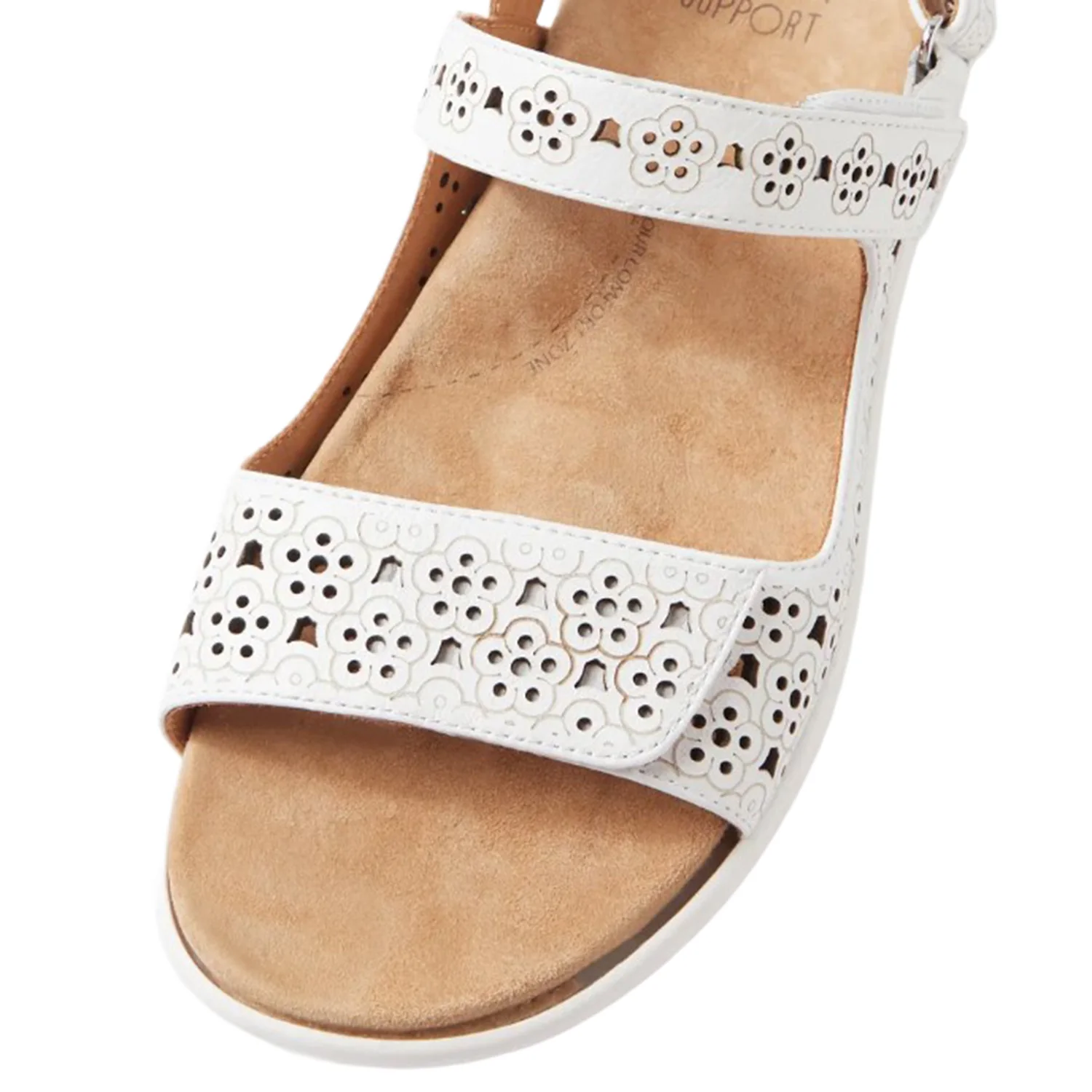 Ziera Belon Women's Sandals White-White Leather - Image 2