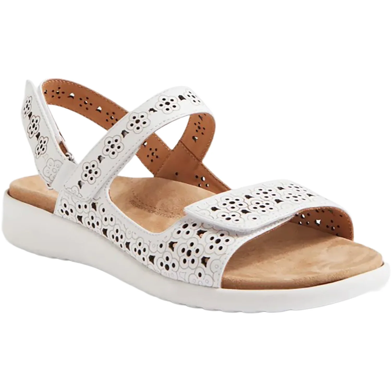 Ziera Belon Women's Sandals White-White Leather - Image 3