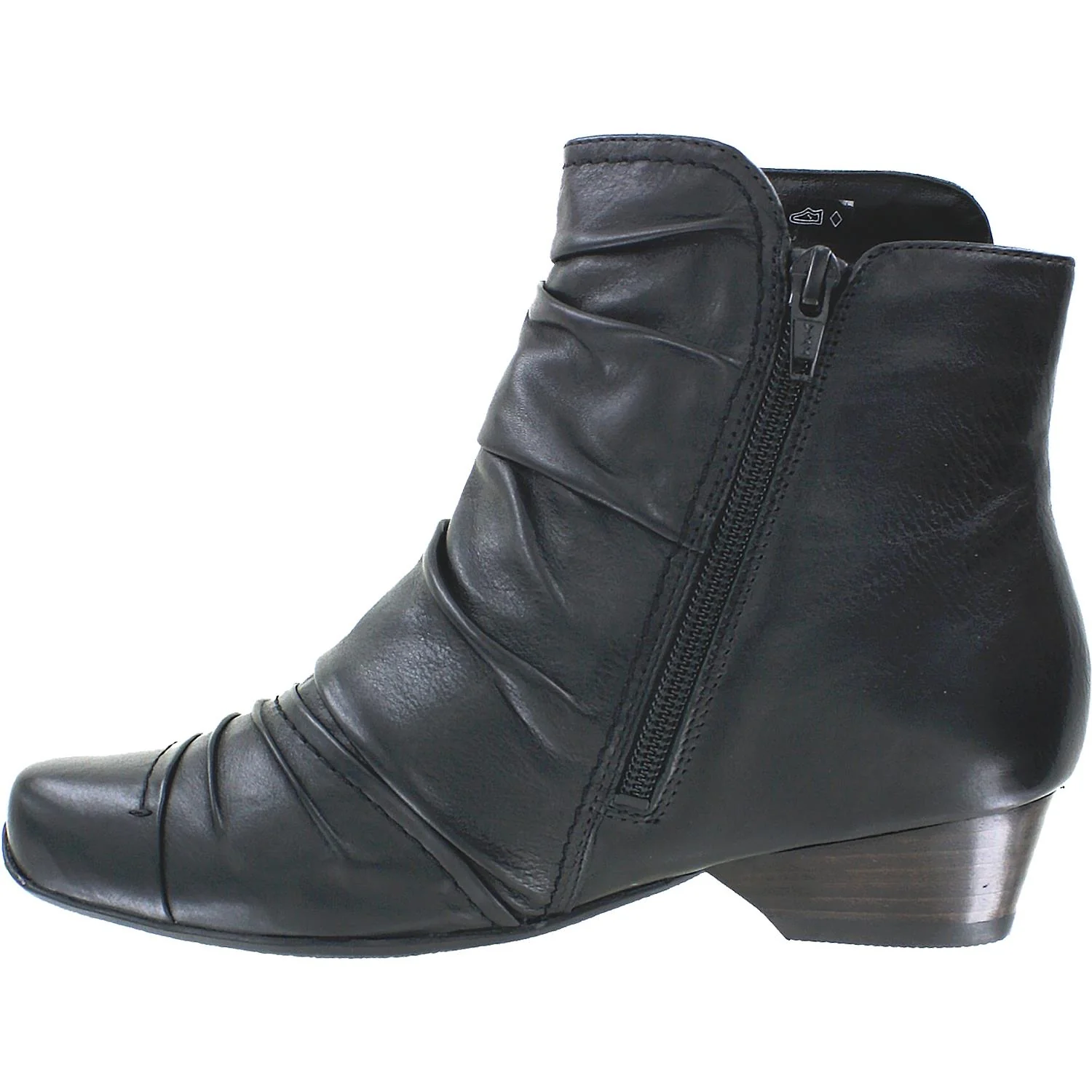Ziera Crystal Women's Ankle Boots Black Leather - Image 3